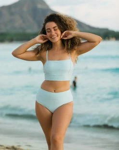 Nani Swimwear Textured Seafoam Mid Rise Bottom 14 Nani Swimwear Textured Seafoam Mid Rise Bottom