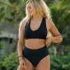 Nani Swimwear Black Switch V Crop