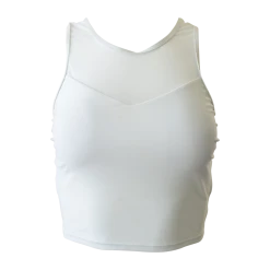 Nani Swimwear White Mesh Racerback Crop 14 Nani Swimwear White Mesh Racerback Crop