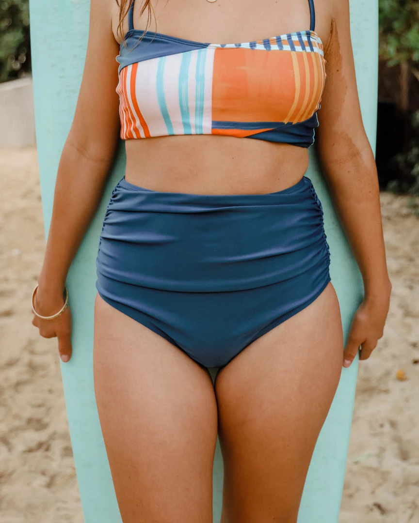 Nani Swimwear Coastal Ruched High Rise Bottom 9 Nani Swimwear Coastal Ruched High Rise Bottom