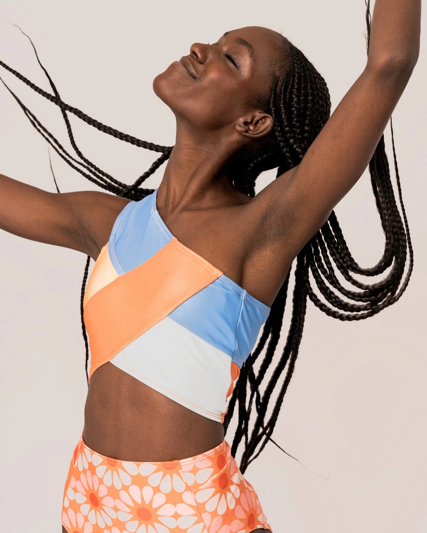 Nani Swimwear Downtown Patchwork Crop 3 Nani Swimwear Downtown Patchwork Crop