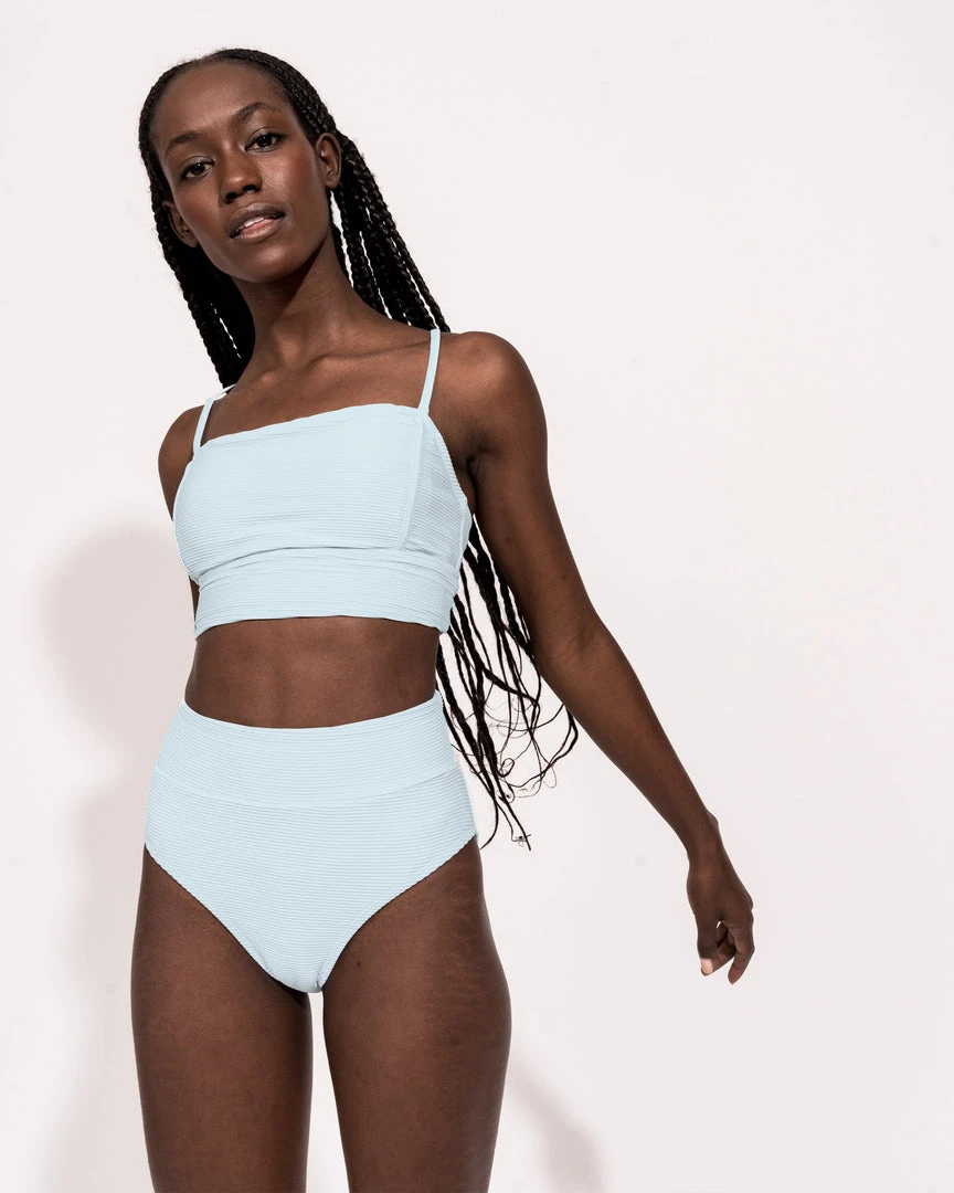 Nani Swimwear Textured Seafoam Mid Rise Bottom 3 Nani Swimwear Textured Seafoam Mid Rise Bottom