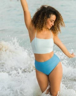 Nani Swimwear Textured Seafoam Surf Crop