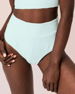 Nani Swimwear Textured Seafoam Mid Rise Bottom 11 Nani Swimwear Textured Seafoam Mid Rise Bottom