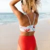 Nani Swimwear Textured Red Poppy Mid Rise Bottom