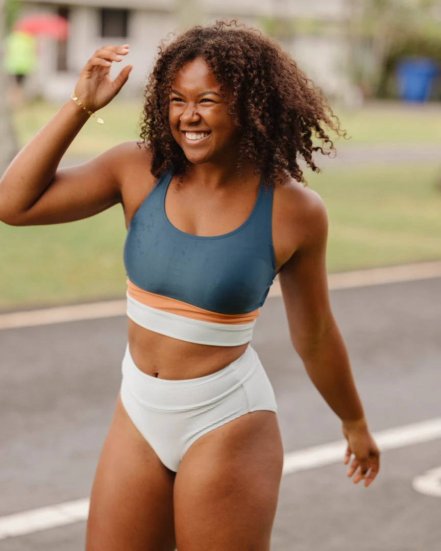 Nani Swimwear Textured Glacier Mid Rise Bottom 8 Nani Swimwear Textured Glacier Mid Rise Bottom