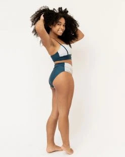 Nani Swimwear Textured Alana Block Mid Rise Bottom