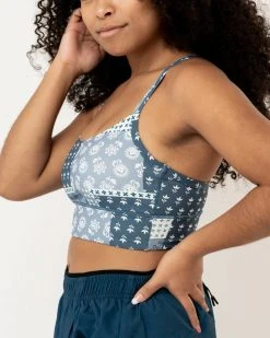 Nani Swimwear Denim Patchwork Longline Bra Active 18 Nani Swimwear Denim Patchwork Longline Bra Active