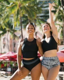 Nani Swimwear Black Switch V Crop