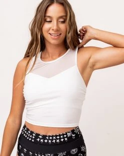 Nani Swimwear White Mesh Racerback Crop