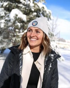 Nani Swimwear Grey Nani Patch Beanie Active