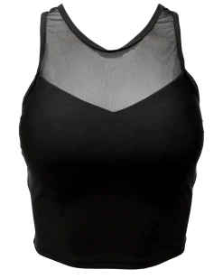 Nani Swimwear Black Mesh Racerback Crop