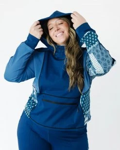 Nani Swimwear Denim Patchwork Downtown Hoodie Active