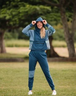 Nani Swimwear Denim Patchwork Downtown Hoodie Active