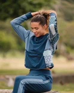 Nani Swimwear Denim Patchwork Downtown Hoodie Active