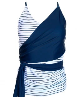 Nani Swimwear Pinstripe Wrap Tie Tankini