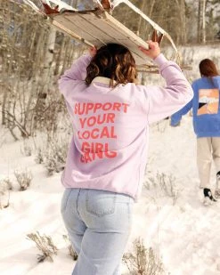 Nani Swimwear Active Orchid "Support Your Local Girl Gang" Sweatshirt