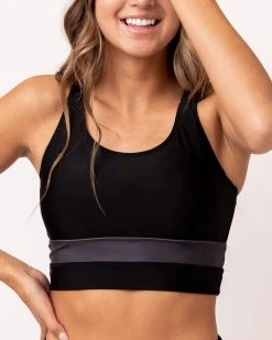 Nani Swimwear Black Cut Back Crop