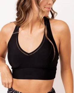 Nani Swimwear Black Point Break Crop