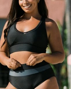 Nani Swimwear Black Point Break Crop