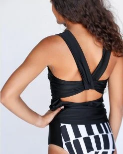 Nani Swimwear Black Switch V Tankini