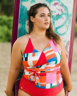 Nani Swimwear Kaleidoscope Wrap Tie Tankini