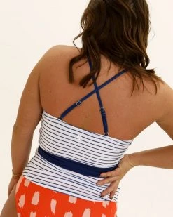 Nani Swimwear Pinstripe Wrap Tie Tankini