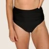 Nani Swimwear Black Ruched High Rise Bottom